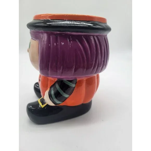 Publix Supermarket Halloween Witch Cauldron Candy Bowl Planter Ceramic Decor - Picture 2 of 12